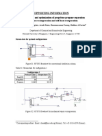 Process Synthesis and Optimization of Propylene - Propane Separation Using Vapor Recompression and Self-Heat Recuperation - Si - 001