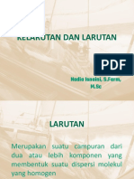 Larutan Dan Kelarutan