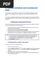 Formatting Bulleted and Numbered Lists | PDF | Microsoft Power Point | Text