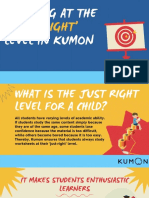 Learning at The Just-Right' Level in Kumon