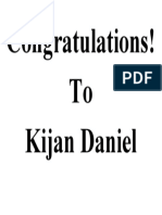 Congratulations! To Kijan Daniel