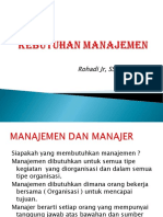 2. kebutuhan manajemen pelayanan