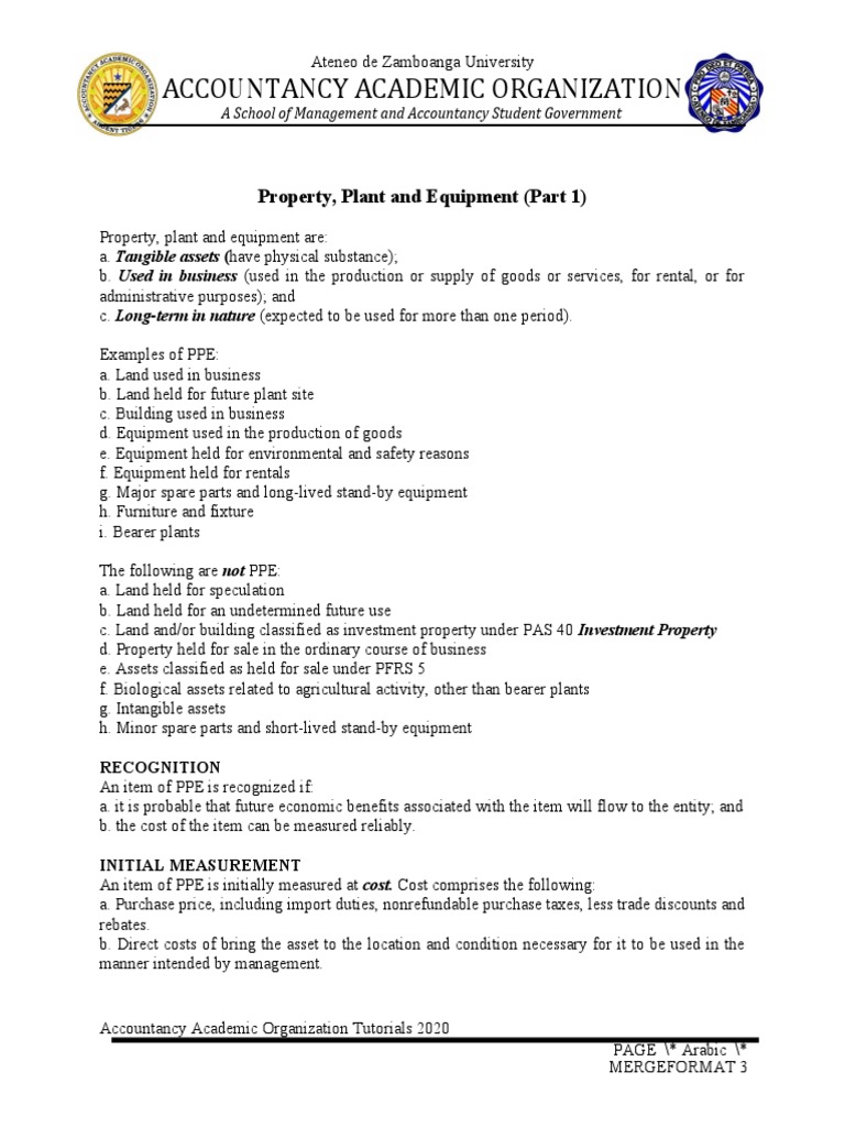 Ppe Part 1 Module Pdf Cost Bonds Finance