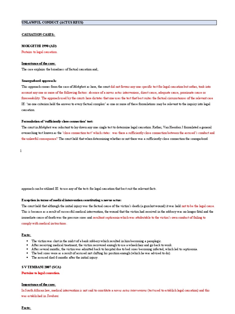 Case Law | PDF | Causation (Law) | Misconduct