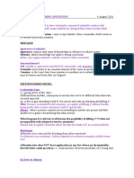 Defences excluding Intention