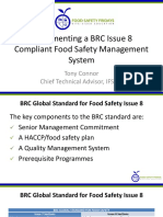 Implementing A BRC Issue 8 Compliant Food Safety Management System 76