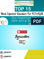 Top 15 Most Expected Questions For FCI-AGM