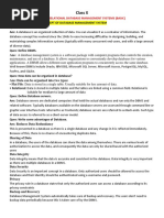 Class X: Unit-3 Relational Database Management Systems (Basic)