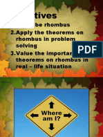 Theorems On Rhombus