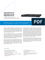 ND9441P ND9541P: H.265 16-CH/32-CH Embedded Plug & Play NVR