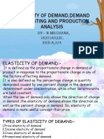 Elasticity of Demand, Demand Forecasting and Production Analysis