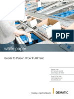 White Paper: Goods To Person Order Fulfillment