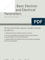WEEK (1) - Basic Electron Theory and Electrical Parameters PDF