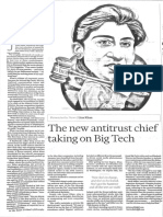 PERSON IN THE NEWS Lina Khan "The New Antitrust Chief Taking On Big Tech" (FTIMES)