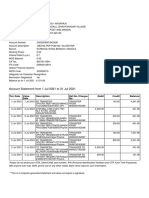 Account Statement From 1 Jul 2021 To 31 Jul 2021: TXN Date Value Date Description Ref No./Cheque No. Debit Credit Balance