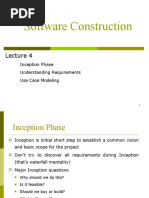 Software Construction: Inception Phase Understanding Requirements Use Case Modeling