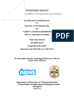 Internship Report: A Report Submitted in Partial Fulfillment of The Requirements For The Award of Degree of