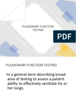 Pulmonary Function Testing