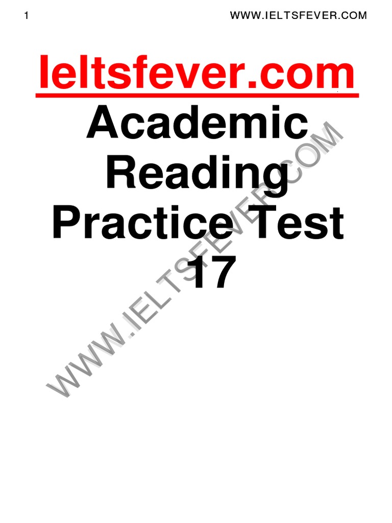 Ieltsfever Academic Reading Practice Test 17 PDF | PDF