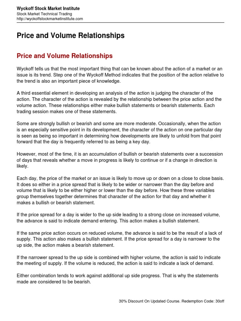 8 Price-And-Volume-Relationships | PDF | Market Trend | Economics