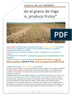 Cuando El Grano de Trigo Muere, Produce Frutos