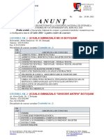 Anunt Centre de Concurs - Titularizare 2021