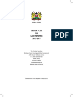 Sector Plan Land Reforms 2013-2017