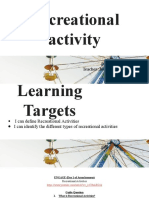 Week 1-Recreational Activities 3rd Quarter