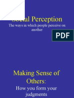 Person Perceptions & Attribution