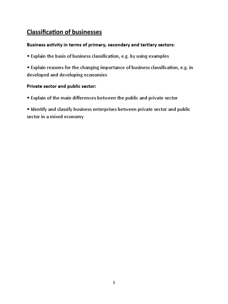Understanding Tertiary Sector Businesses | PDF | Tertiary Sector Of The ...