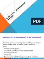 Globalisation - Implications For Industrial Relations in India