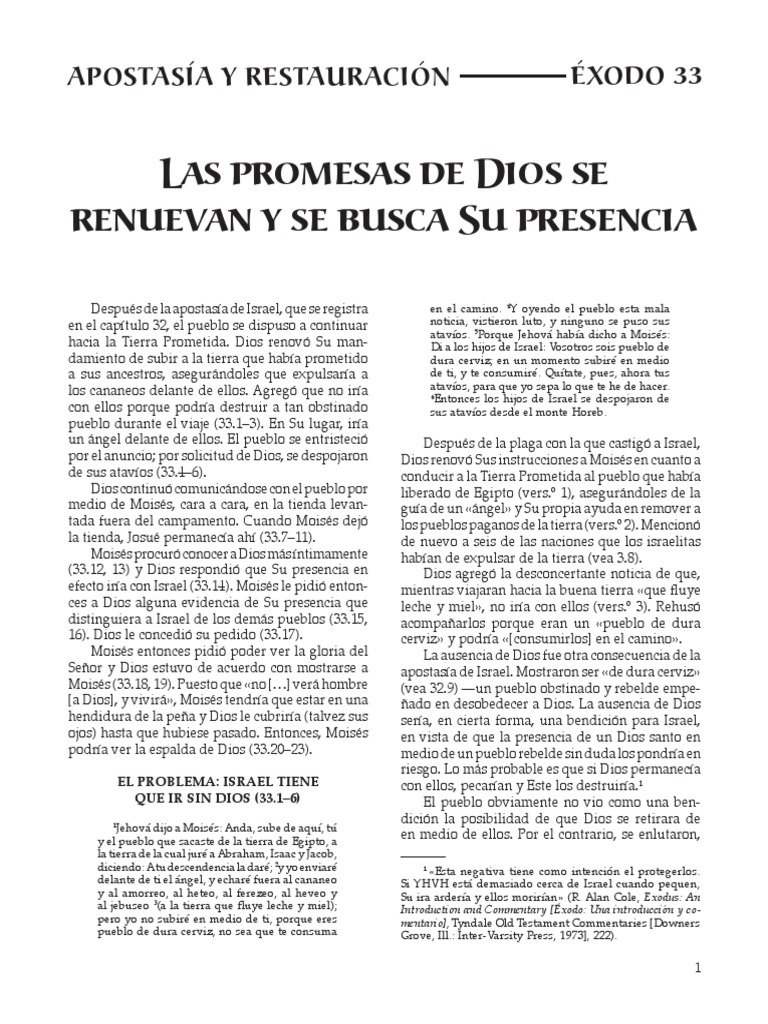 5 Las Promesas de Dios Se Renuevan y Se Busca Su Presencia | PDF ...