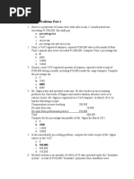 Multiple Choice - Problems Part 1: A. Percentage Tax