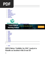 SIEM Better Visibility For SOC Analyst To Handle An Incident With Event ID