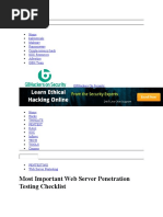 Webserver Checklist Pentest