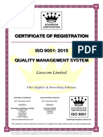 LIN ISO9001 Certificate 2015