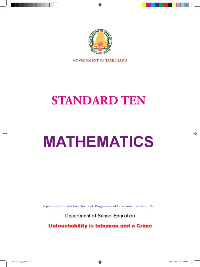10th Standard Maths EM 2020 Edition | PDF | Function (Mathematics) | Set  (Mathematics)