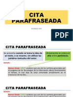 APA - Cita Parafraseada y Por Número de Autores