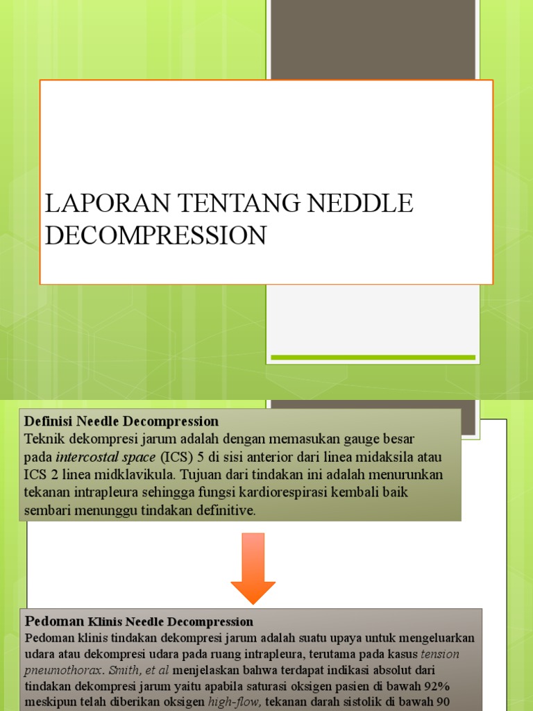 Prosedur Needle Decompression Pneumothorax | PDF | Teknologi & Rekayasa