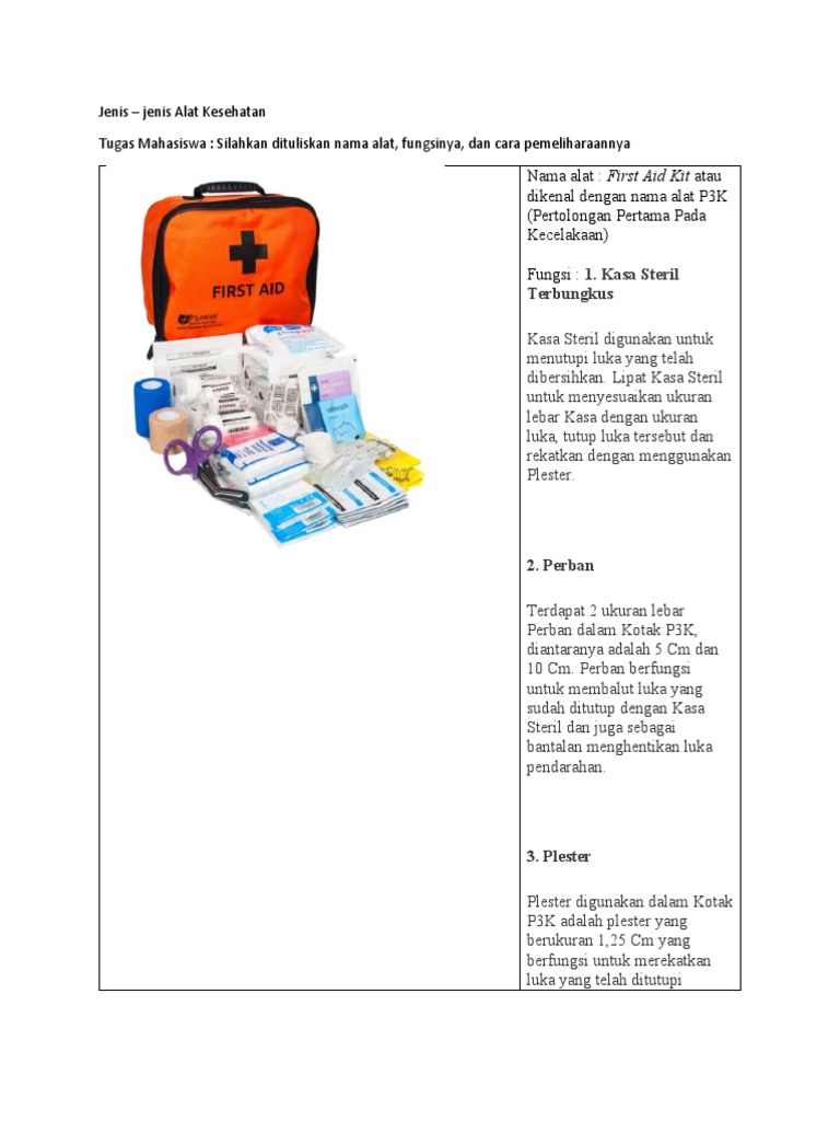 Jenis Alat Kesehatan | PDF
