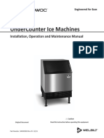 Undercounter Ice Machines: Installation, Operation and Maintenance Manual