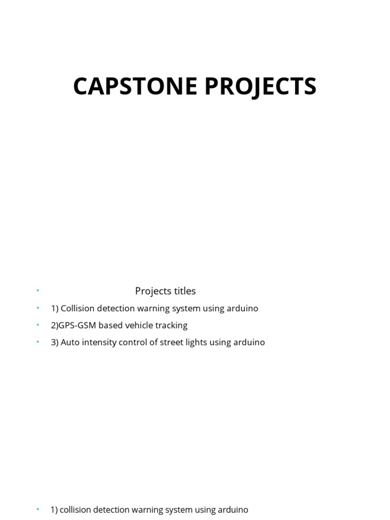 Capstone Projects | PDF | Arduino | Global Positioning System