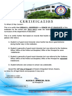 Certification: Rosario Integrat ED School