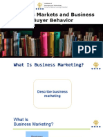 Business Markets and Business Buyer Behavior