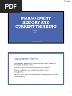 Chapter 3 Handouts - Management History and Current Thinking 2