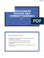 Chapter 3 Handouts - Management History and Current Thinking 2