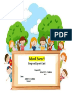 School Form 9: Progress Report Card