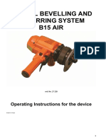 Manual Bevelling and Deburring System B15 Air: Operating Instructions For The Device