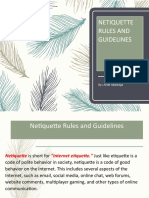 Netiquette Rules and Guidelines: By: Ariel Abenoja