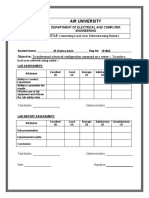 Air University: Department of Electrical and Computer Engineering LAB TITLE: Connecting Local Area Networks Using Routers